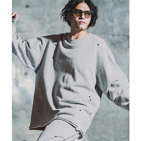 【GLIMCLAP(グリムクラップ)】Card Stitch Emblem Sweat shirt ...