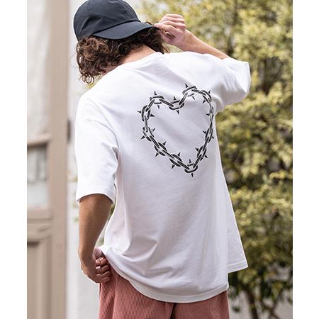 【CAMBIO(カンビオ)】ビッグシルエットプリントT（Chain Heart） Tシャツ(2601...