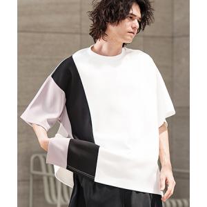 【CAMBIO(カンビオ)】ポンチサイドスリットパネルTシャツ｜cambio