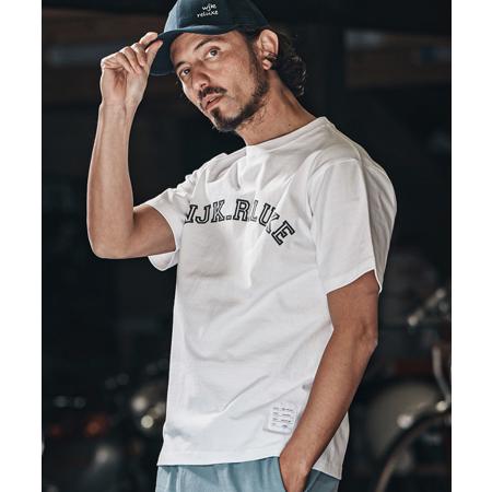 【wjk reluxe】college arch logo print short sleeve t...