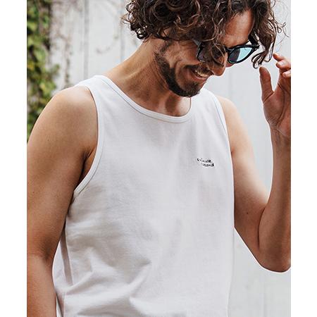 【1minute 1second(ワンミニットワンセカンド)】cursive print tank ...