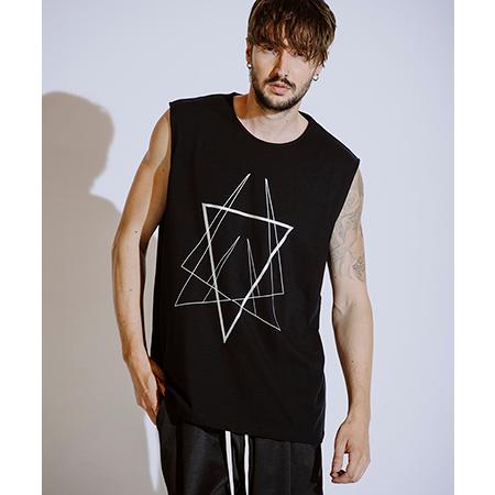 【NO ID.(ノーアイディー)】シ゛オメトリックフ゜リントスリーフ゛レスBIG-PO(856006...