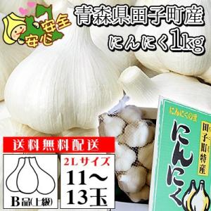 青森県 田子町産 にんにく 送料無料 上級品２Ｌサイズ【田子町産にんにく B2L】(11〜13玉)[※常温便][※当店他商品との同梱不可]