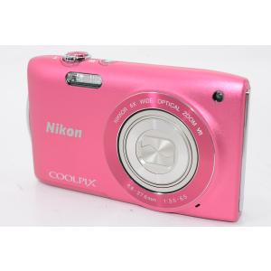 【中古】【外観特上級】Nikon デジタルカメラ COOLPIX (クールピクス) S3300 ストロベリーピンク S3300PK｜camelion-store