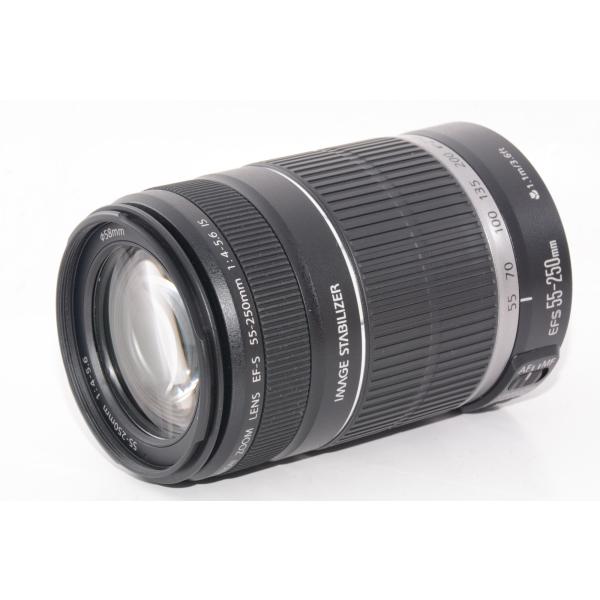 【中古】【外観並級】Canon 望遠レンズ EF-S55-250mm F4-5.6 IS