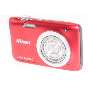 【中古】【外観特上級】Nikon デジタルカメラ COOLPIX A100 光学5倍 2005万画素 レッド A100RD｜camelion-store