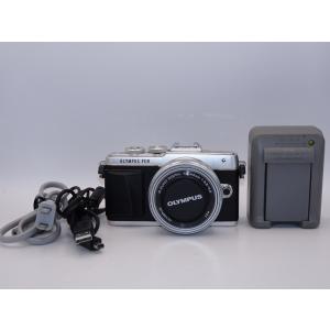 【中古】【外観特上級】OLYMPUS PEN E-PL7 14-42mm EZレンズキット シルバー ミラーレス一眼 E-PL7 EZ LKIT SLV｜camelion-store