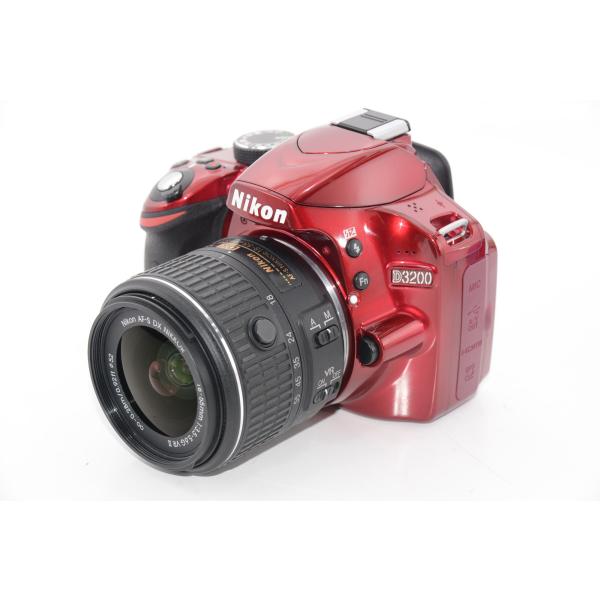 【中古】【外観特上級】Nikon デジタル一眼レフカメラ D3200 レンズキット AF-S DX ...