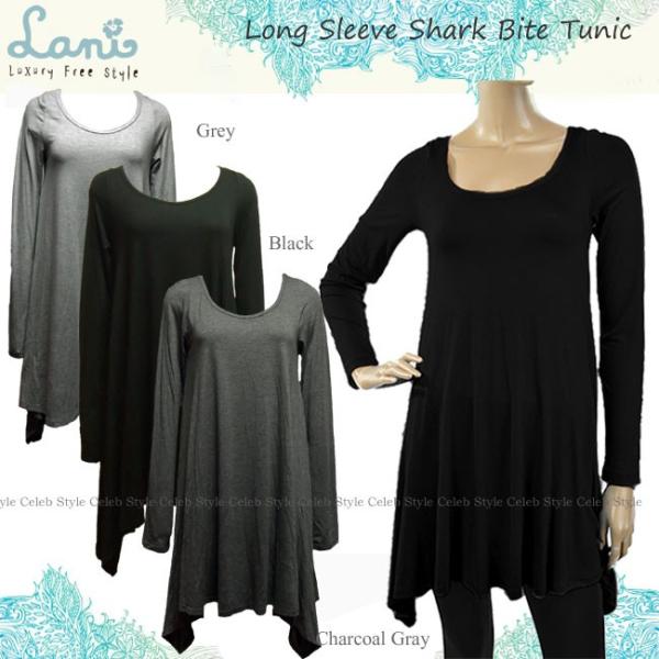 Lani ラニ Long Sleeve Shark Bite Tunic ロング スリープ シャープ...