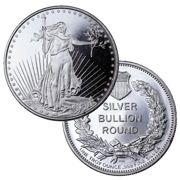 ●アメリカ　セントゴーデンス　シルバーラウンド　1オンス純銀貨