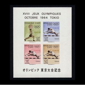 ■ハイチ切手　1964年　東京五輪 / オリンピック　4種シート　無目打