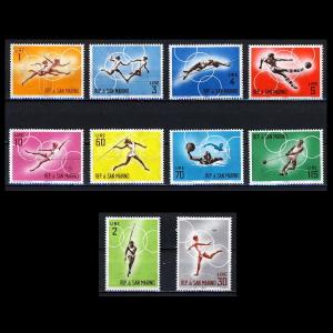 □サンマリノ切手 1960年 ローマ五輪 / オリンピック 14種完 : CAMEO