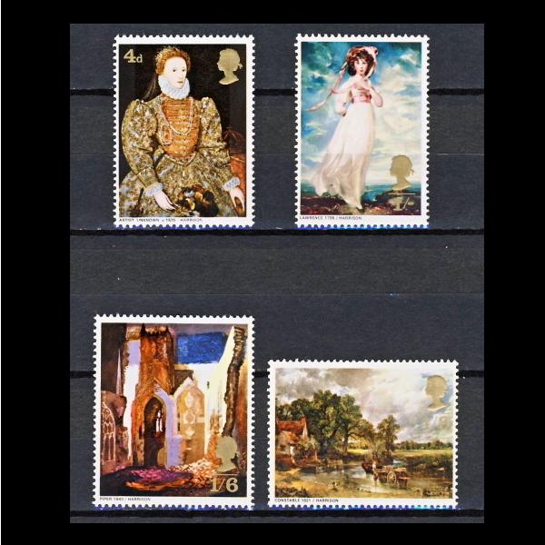 ■イギリス切手　1968年　イギリス絵画　4種完