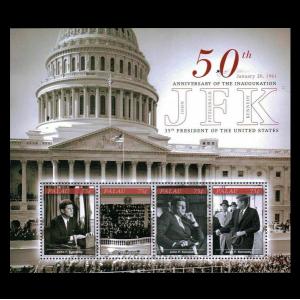 ■パラオ切手　ジョン・Ｆ・ケネディ大統領　4種シート