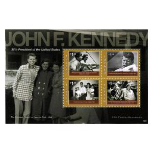 ■ツバル切手　ジョン・Ｆ・ケネディ大統領　4種シート