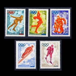 ■ソビエト切手　1972年　札幌五輪 / オリンピック　5種完