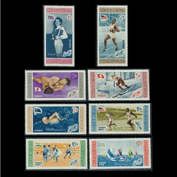 ■ドミニカ切手　1956年　メルボルン・コルチナ五輪 / オリンピック　8種完
