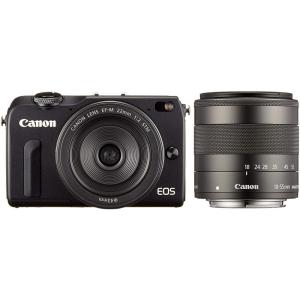 キヤノン Canon EOS M2 ダブルレンズキット ブラック   SDカード付き &lt;プレゼント包...