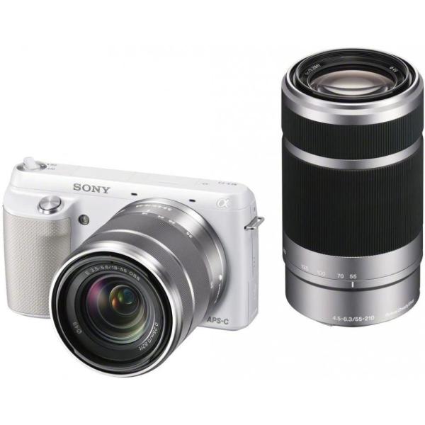 ソニー SONY デジタル一眼カメラ NEX-F3 ダブルレンズキット ホワイト