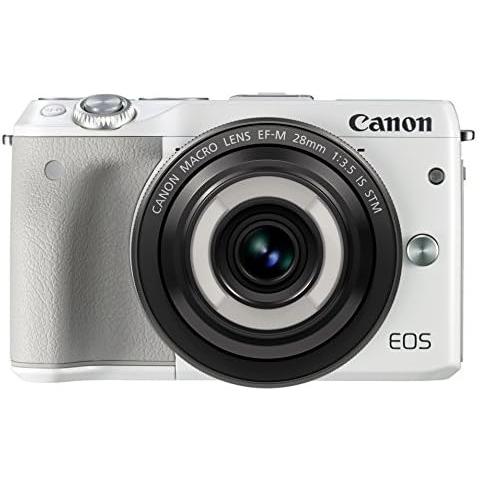 Canon ミラーレス一眼カメラ EOS M3(ホワイト)・クリエイティブマクロ レンズキット EO...