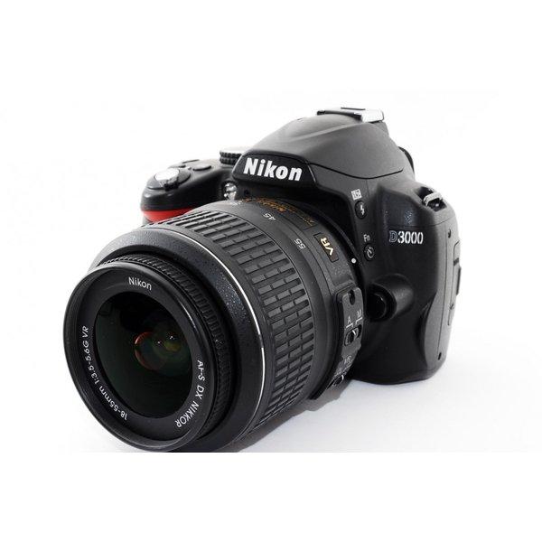 ニコン Nikon D3000 レンズキット ブラック 美品 一眼レフSDカード付き &lt;プレゼント包...