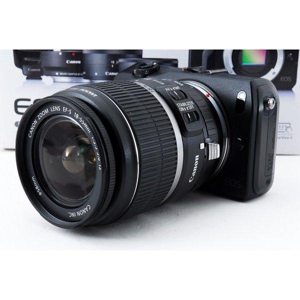 キヤノン Canon EOS M ブラック レンズキット 美品 軽量・コンパクト ストラップ付き &lt;...