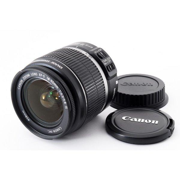 キヤノン Canon EF-S 18-55mm f/3.5-5.6 IS 美品 望遠ズームレンズ 前...