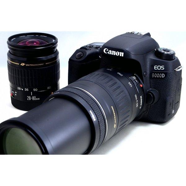 キヤノン Canon EOS 9000D 標準&amp;超望遠ダブルズームセット 美品 SDカード付き &lt;プ...