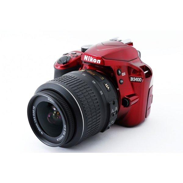 ニコン Nikon D3400 レンズキット レッド 美品 SDカード付き &lt;プレゼント包装承ります...