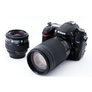 ニコン Nikon D7000 標準&amp;超望遠ダブルズームセット 美品 SDカードストラップ付き &lt;プレゼント包装承ります&gt;