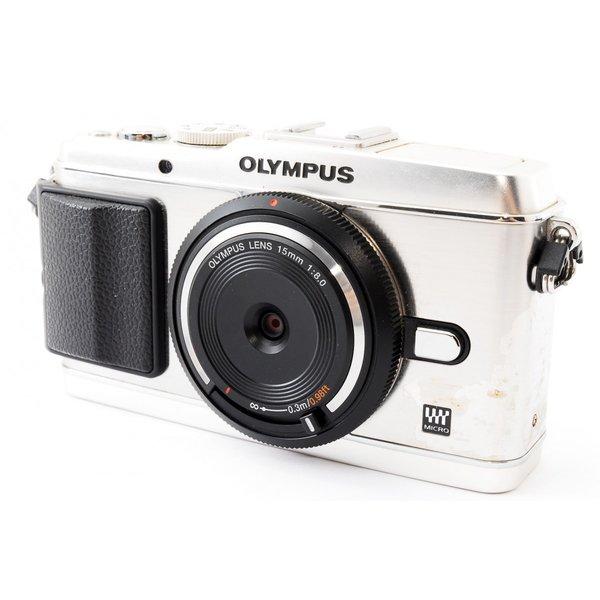 オリンパス OLYMPUS E-P3 単焦点レンズセット シルバー 美品 SDカード付き &lt;プレゼン...