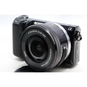 ソニー SONY  NEX-5T ブラック レンズセット 美品 SDカードストラップ付き <プレゼント包装承ります>｜camera-fanksproshop