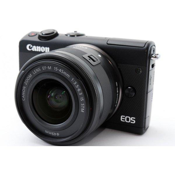 キヤノン Canon EOS M100 レンズキット ブラック 美品 SDカード付 &lt;プレゼント包装...