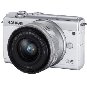 【中古】Canon ミラーレス一眼カメラ EOS M200 標準ズームキット ホワイト EOSM200WH-1545ISSTMLK