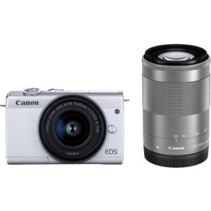 【中古】Canon ミラーレス一眼カメラ EOS M200 ダブルズームキット ホワイト EOSM200WH-WZK