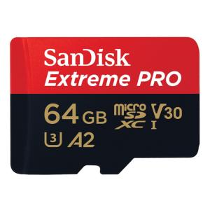 【メール便】サンディスク Extreme PRO microSDXC メモリカード 64GB SDカード変換アダプター付 SDSQXCU-064G-GN6MA【海外パッケージ】｜カメラの大林Yahoo!店