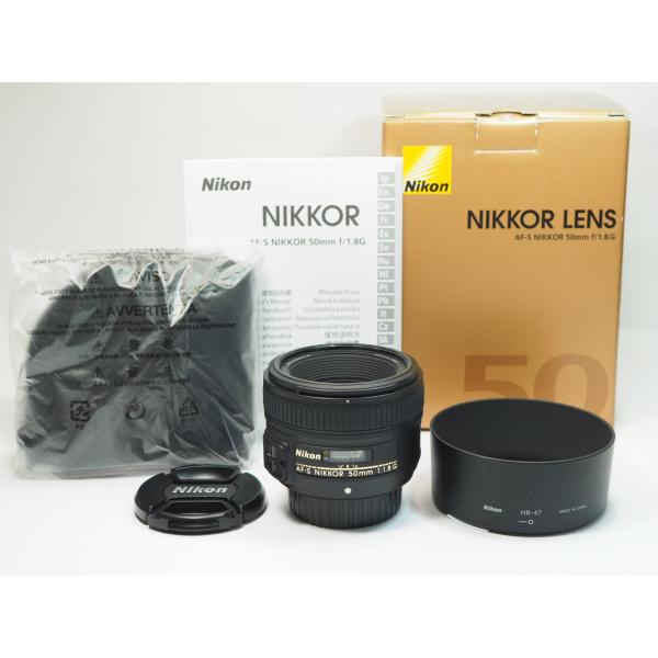 【 美品 】Nikon AF-S 50mmF1.8G 元箱付き ニコン [管NI10184