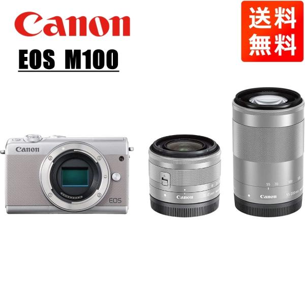 キヤノン Canon EOS M100 EF-M 15-45mm 55-200mm ダブルレンズキッ...