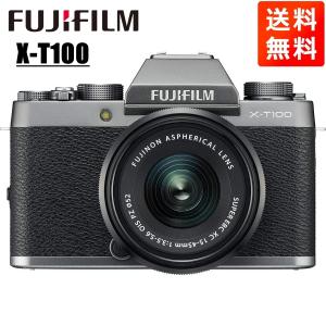 富士フイルム FUJIFILM X-T100 15-45mm レンズキット ダークシルバー ミラーレス一眼 カメラ 中古｜camerart-shop