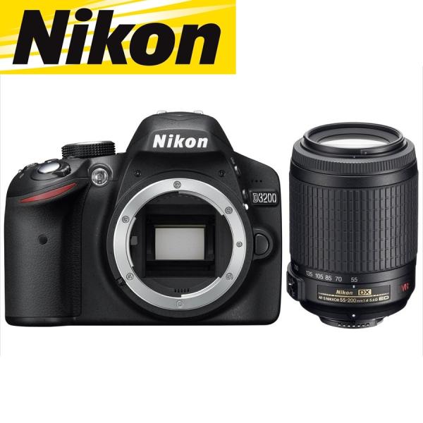 ニコン Nikon D3200 AF-S 55-200mm VR 望遠 レンズセット 手振れ補正 デ...