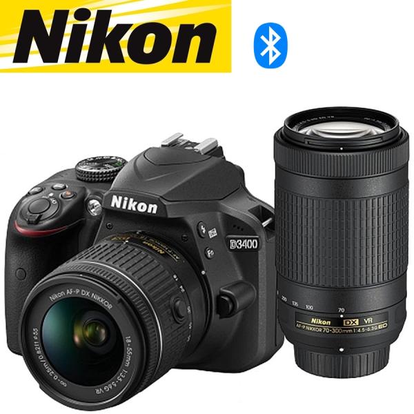 ニコン Nikon D3400 ダブルレンズキット デジタル 一眼レフ カメラ 中古