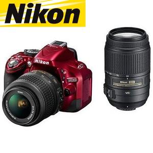 ニコン Nikon D5200 ダブルズームキット レッド デジタル一眼レフ カメラ 中古