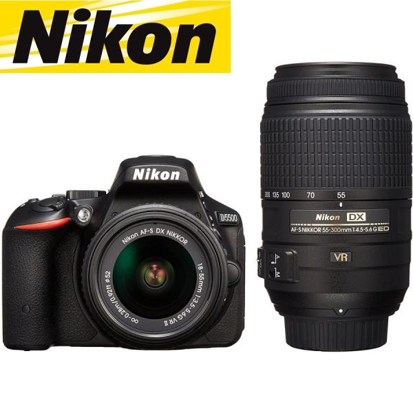 ニコン Nikon D5500 18-55mm 55-300mm ダブルズームキット デジタル一眼レ...