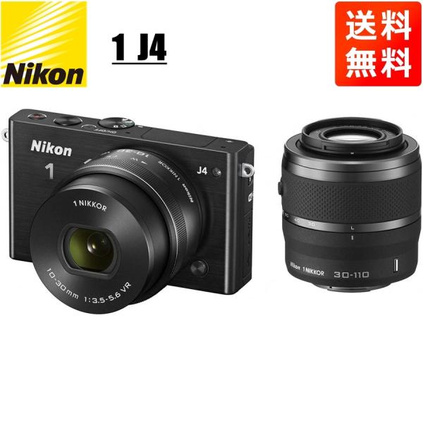 ニコン Nikon 1 J4 10-30mm 30-110mm ダブルズームキット ブラック ミラー...