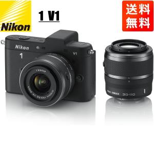 ニコン Nikon 1 V1 10-30mm 30-110mm ダブルズームキット ブラック ミラーレス一眼 カメラ 中古