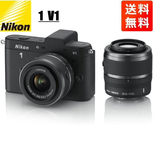 ニコン Nikon 1 V1 10-30mm 30-110mm ダブルズームキット ブラック ミラー...