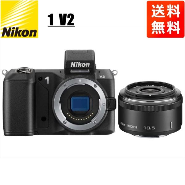 ニコン Nikon V2 ブラックボディ 18.5mm 1.8 ブラック 単焦点 レンズセット ミラ...