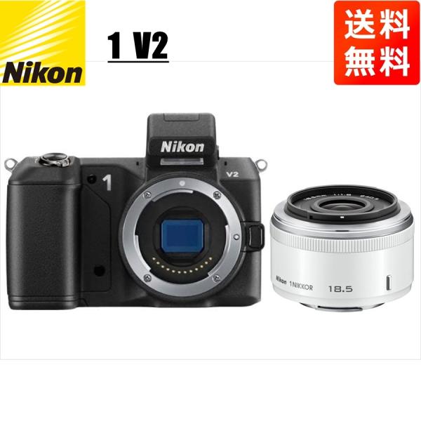 ニコン Nikon V2 ブラックボディ 18.5mm 1.8 ホワイト 単焦点 レンズセット ミラ...