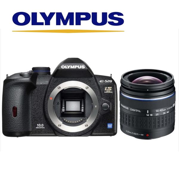 オリンパス OLYMPUS E-520 14-42mm 標準 レンズセット デジタル一眼レフ カメラ...