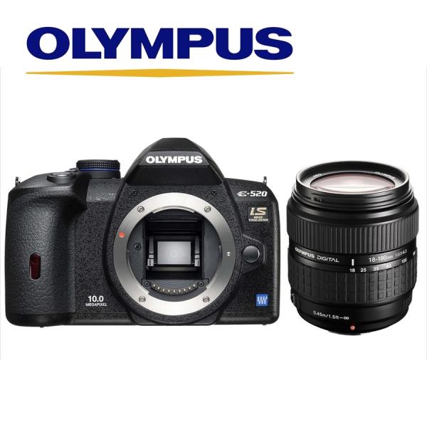 オリンパス OLYMPUS E-520 18-180mm 高倍率 レンズセット デジタル一眼レフ カ...